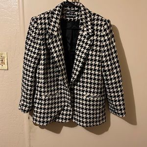Black and white wool jacket